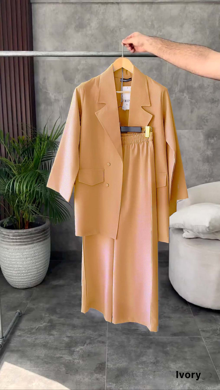 Women British Long Coat Set