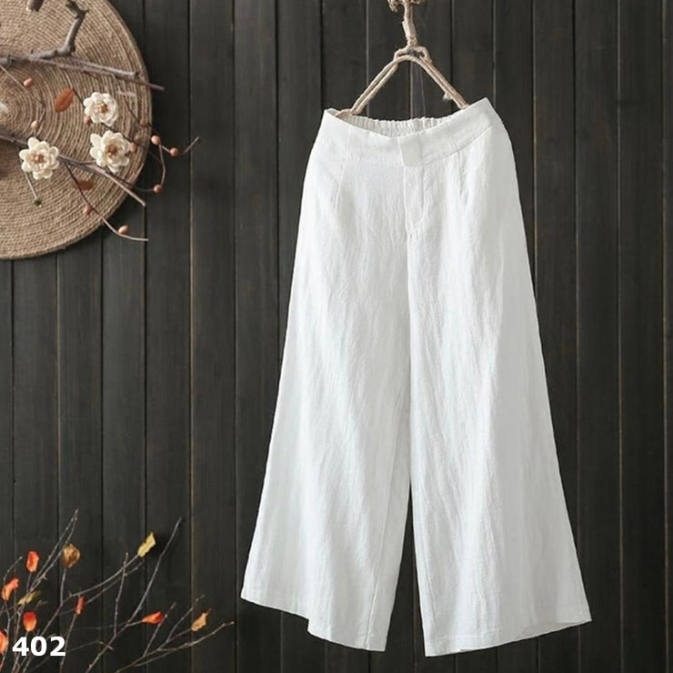 Linen Plazo Trousers - 402`