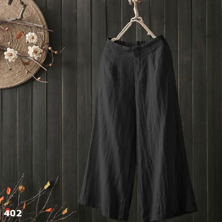 Linen Plazo Trousers - 402`