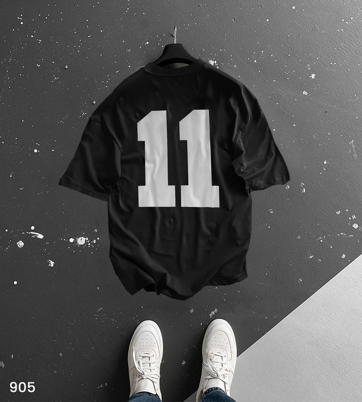 11 Number T-Shirt Black - Oversize – Denim House GCC