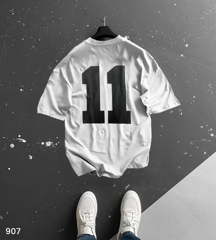 Number 11 T-Shirt White - Oversize